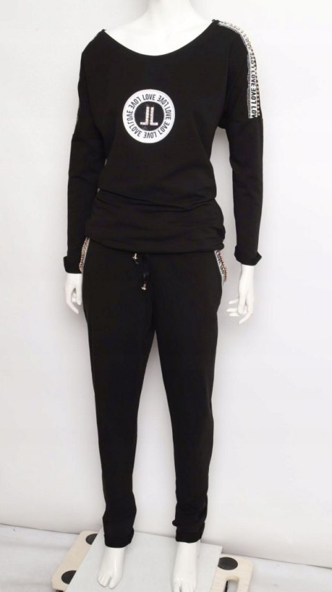 LUIZA ITALY oversize DRES napisy cyrkonie r 46