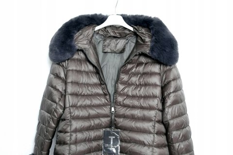 PŁASZCZ szary OCIEPLANY lekki 2XL r 44/46