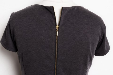 SUKIENKA OŁÓWKOWA wyszczupla wstawki GRAFITOWA 48