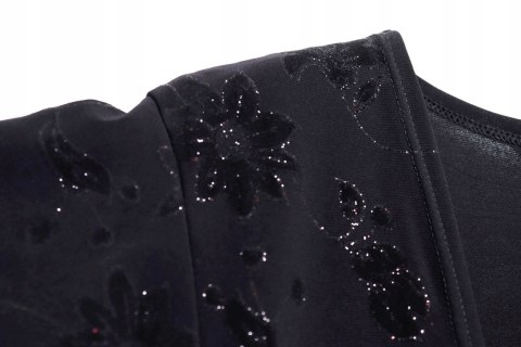 SUKIENKA jersey CZERŃ brokat r 46/48