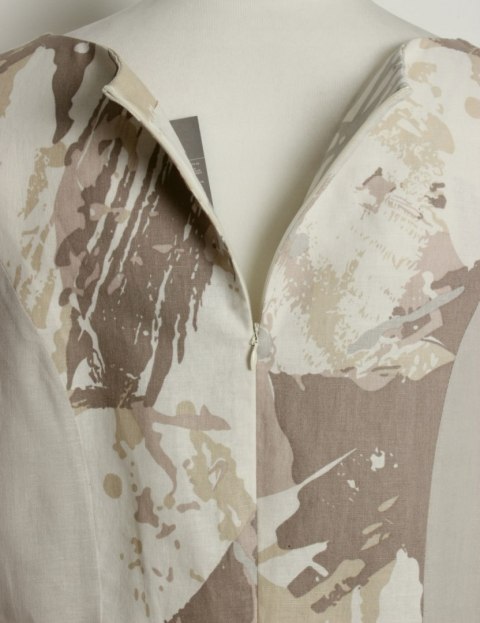 SUKIENKA zgrabny fason LEN nude r 48/50