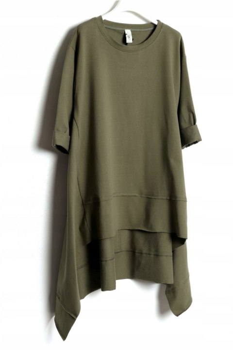 TUNIKA oversize TRAPEZ asymetryczna JERSEY r 44/46
