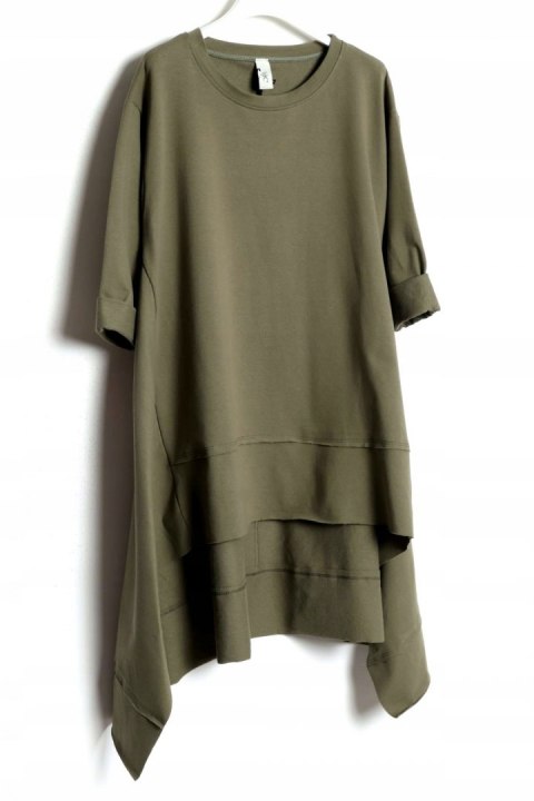 TUNIKA oversize TRAPEZ asymetryczna JERSEY r 44/46