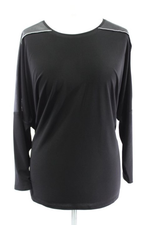 Tunika KIMONO CZERŃ efektowna WSTAWKA r 56/58