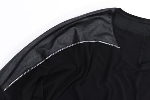 Tunika KIMONO CZERŃ efektowna WSTAWKA r 56/58