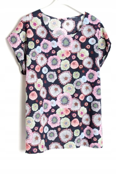 BLUZKA zwiewna KWIATY na upały r 44/46/48