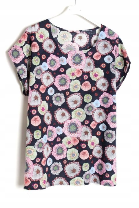 BLUZKA zwiewna KWIATY na upały r 44/46/48