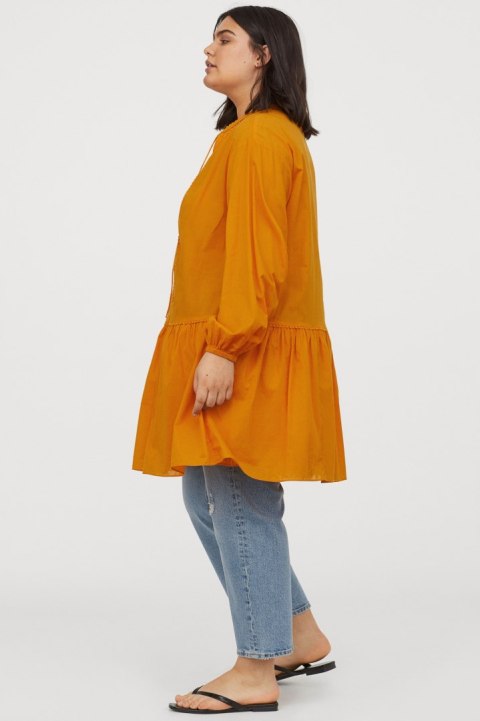 H&M musztardowa TUNIKA boho r 2XL 52/54