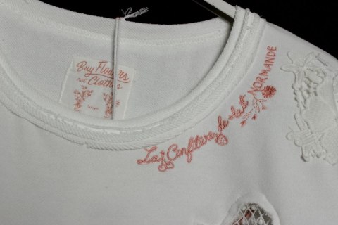 ITALY TUNIKA bluza OVERSIZE hafty KORONKA r 42/44