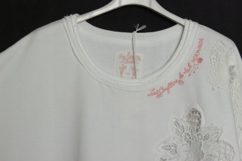 ITALY TUNIKA bluza OVERSIZE hafty KORONKA r 42/44