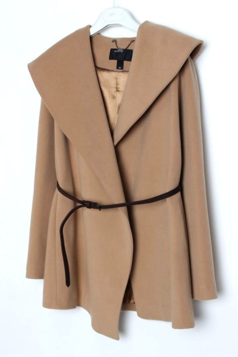 ITALY płaszcz ICON karmel SZALOWY KOŁNIERZ 38/40