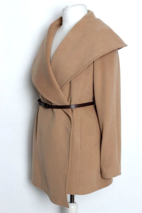 ITALY płaszcz ICON karmel SZALOWY KOŁNIERZ 38/40