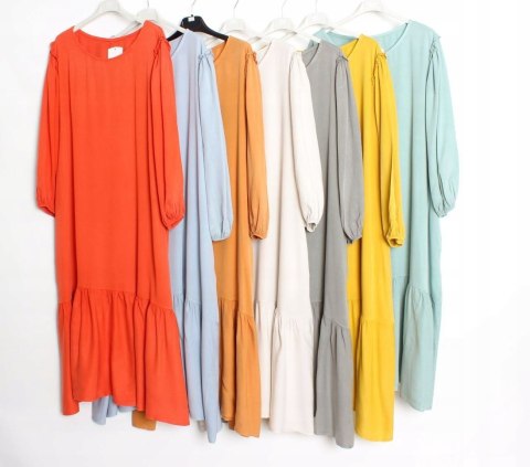 ITALY sukienka oversize FALBANA ceglasta 44/46/48