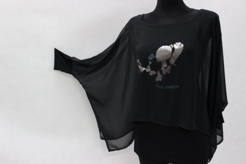 MOTYL czerń złoto NIETOPERZ + topik r 44/46