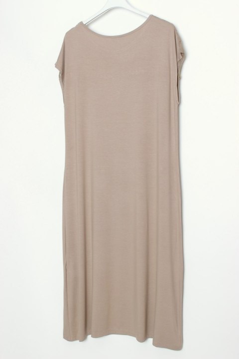SUKIENKA BEŻOWA jersej WAKACYJNA r 44/46