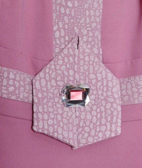 SUKIENKA koktajlowa PUDROWY RÓŻ r 46/48