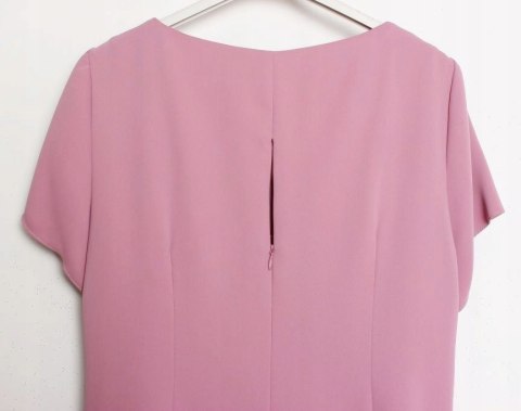 SUKIENKA koktajlowa PUDROWY RÓŻ r 46/48