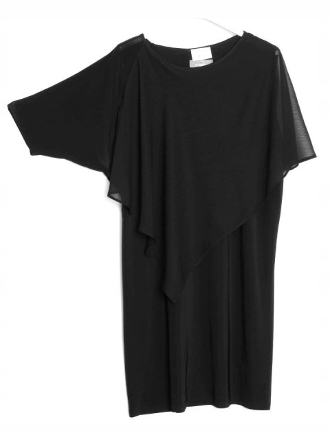 SUKIENKA wstawka SZYFON CZERŃ 44/46