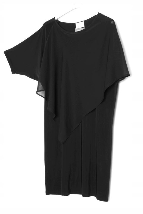 SUKIENKA wstawka SZYFON CZERŃ 44/46