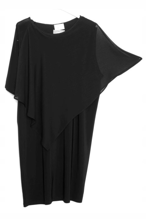 SUKIENKA wstawka SZYFON CZERŃ 44/46