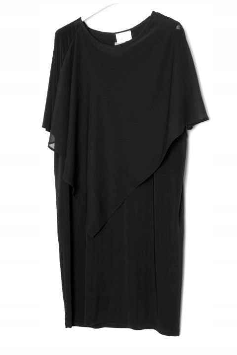 SUKIENKA wstawka SZYFON CZERŃ 44/46