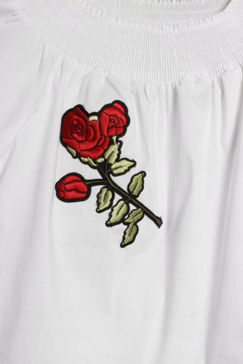 TUNIKA bluzka HISZPANKA biel XS S 36/38