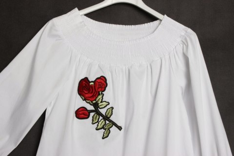 TUNIKA bluzka HISZPANKA biel XS S 36/38