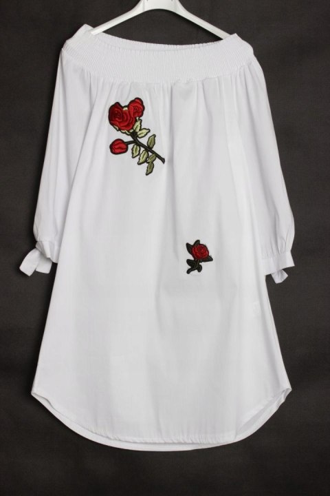 TUNIKA bluzka HISZPANKA biel XS S 36/38