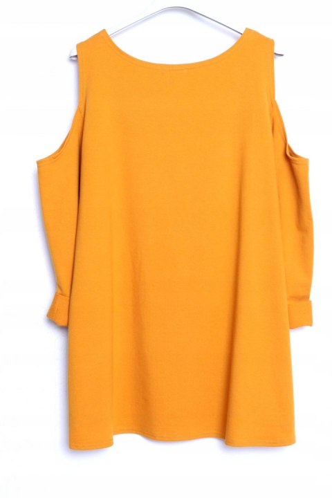 TUNIKA odkryte ramiona OVERSIZE miodowa MIŚ 44/46
