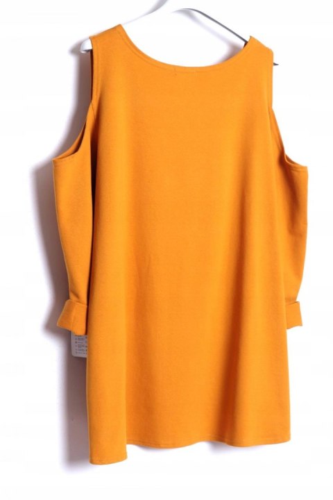 TUNIKA odkryte ramiona OVERSIZE miodowa MIŚ 44/46