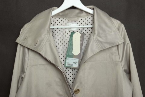 WIOSNA beżowy PŁASZCZYK r 44/46/48 SALE