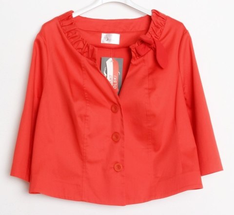 ŻAKIET bolerko CIEMNY KORAL r 44 -- SALE --