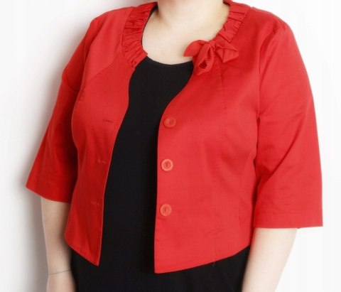 ŻAKIET bolerko CIEMNY KORAL r 44 -- SALE --