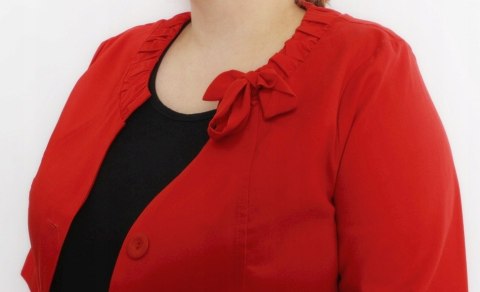 ŻAKIET bolerko CZERWONY r 48 -- SALE --