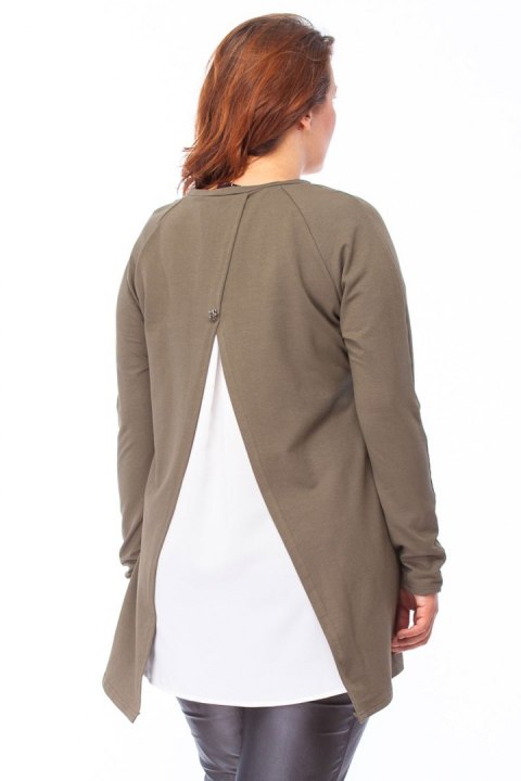 ASYMETRYCZNA TUNIKA OVESIZE KHAKI r 48/50 new