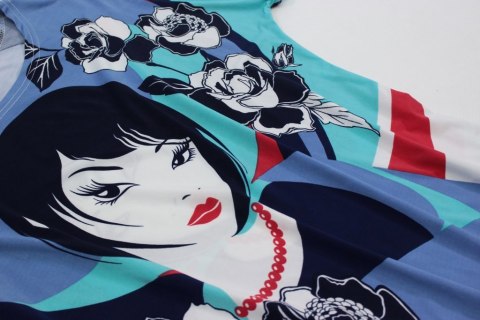 Bluzka SUPER FASON KIMONKO MODNY WZÓR 42/44 PaniXL