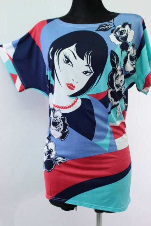 Bluzka SUPER FASON KIMONKO MODNY WZÓR 42/44 PaniXL