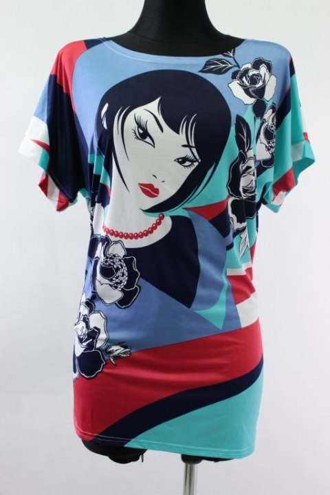 Bluzka SUPER FASON KIMONKO MODNY WZÓR 42/44 PaniXL