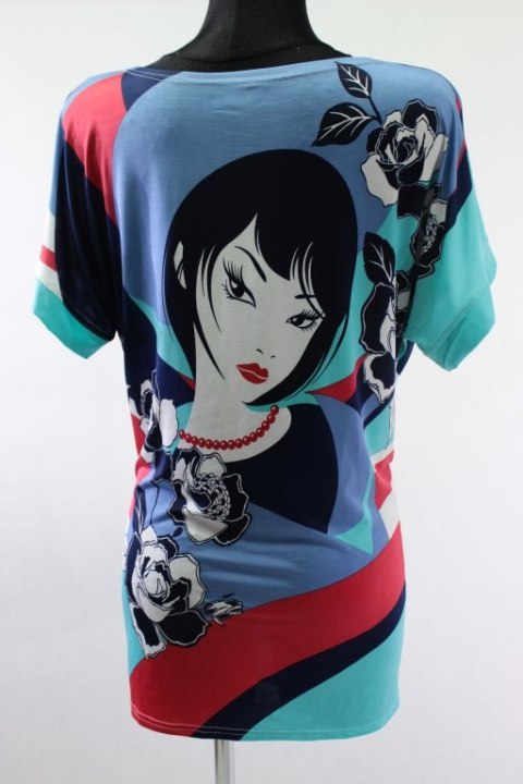 Bluzka SUPER FASON KIMONKO MODNY WZÓR 42/44 PaniXL