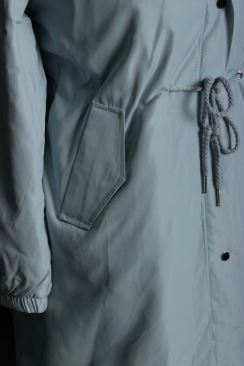 PŁASZCZ PARKA oversize BŁĘKITNA 38/40