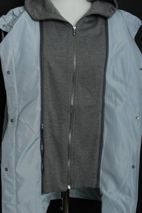 PŁASZCZ PARKA oversize BŁĘKITNA 38/40