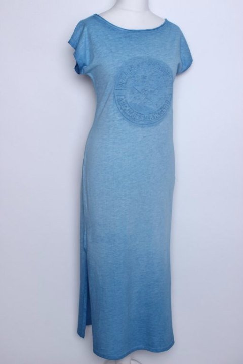 SUKIENKA ITALY błękitna VINTAGE long 38/40/42