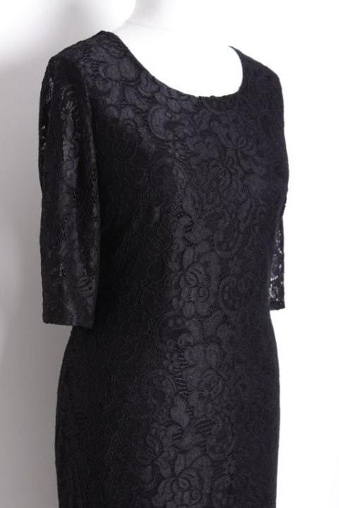 SUKIENKA KORONKA koktajlowa CZERŃ 42/44 PaniXL