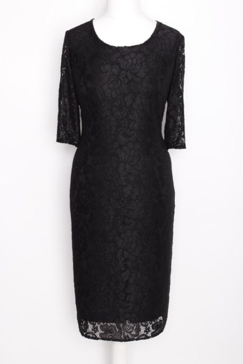 SUKIENKA KORONKA koktajlowa CZERŃ 42/44 PaniXL