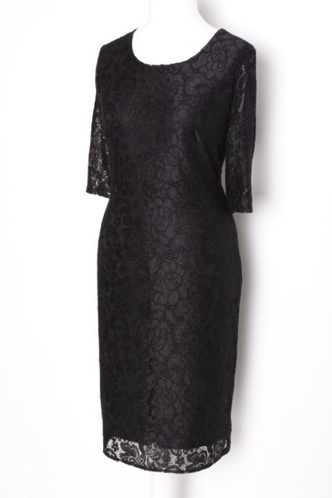 SUKIENKA KORONKA koktajlowa CZERŃ 42/44 PaniXL