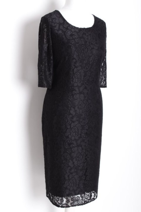 SUKIENKA KORONKA koktajlowa CZERŃ 42/44 PaniXL