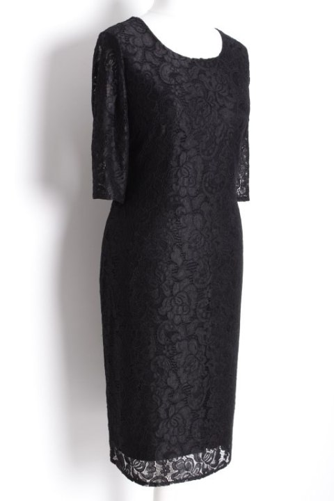 SUKIENKA KORONKA koktajlowa CZERŃ 42/44 PaniXL