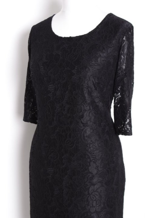 SUKIENKA KORONKA koktajlowa CZERŃ 42/44 PaniXL