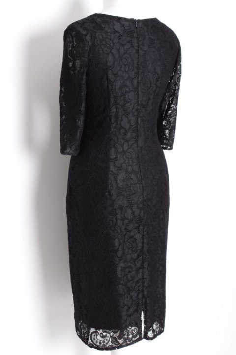 SUKIENKA KORONKA koktajlowa CZERŃ 42/44 PaniXL