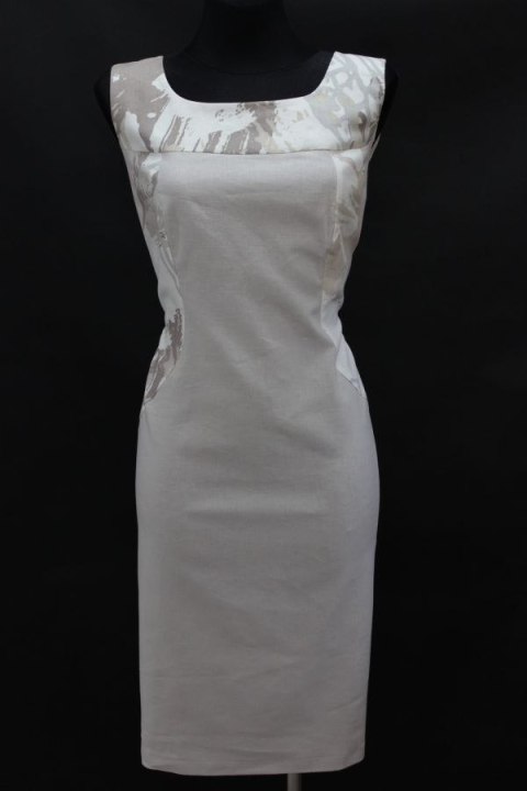 SUKIENKA OŁÓKOWA LEN beż LATTE r 50